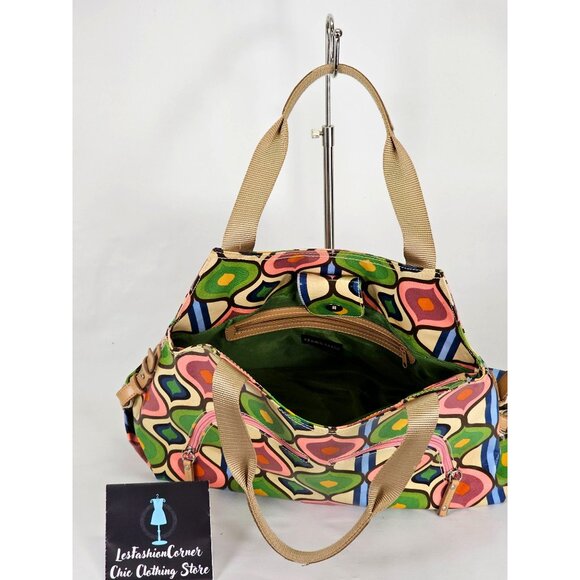 Franco Sarto Women's Multicolor Retro Hippy Vinyl Patterned Tote Large 065 - Picture 10 of 14